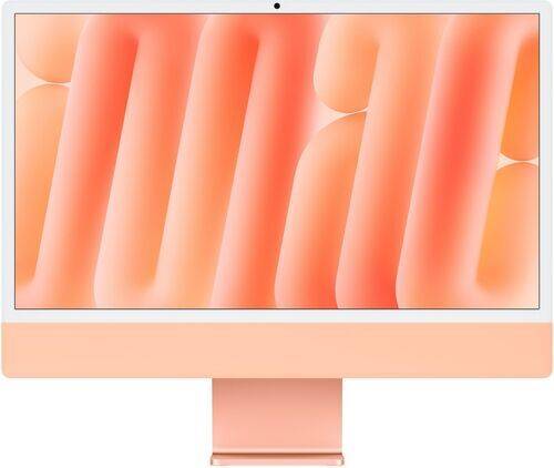 Apple iMac 2024 M4 10 Core | 24" | 16 GB | 256 GB SSD | Standardglas | orange | kompatibelt tilbehør | DE