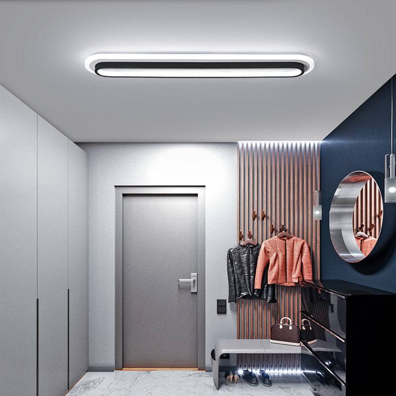 Creative Cloakroom Led Lighting In The Hallway - Black / Neutral Light / L1000X150H50mm