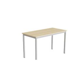 Bord Combi 200, 1200x600 mm Højde 720 mm Hvid laminat på hvidt understel