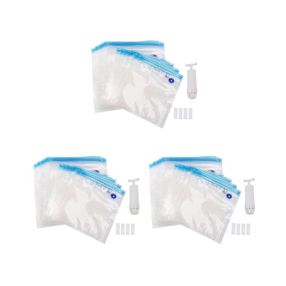 Sous Vide Bags 45Pcs Reusable Electric Vacuum Food Storage Save Sealer Cooker with 3 Hand Pump,2 Size Sealed Bag,12 Clip
