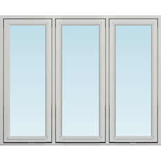 Svenska Fönster SF vridfönster  1280x1280mm 3-luft, insida trä utsida trä, 3-glas  (13x13)