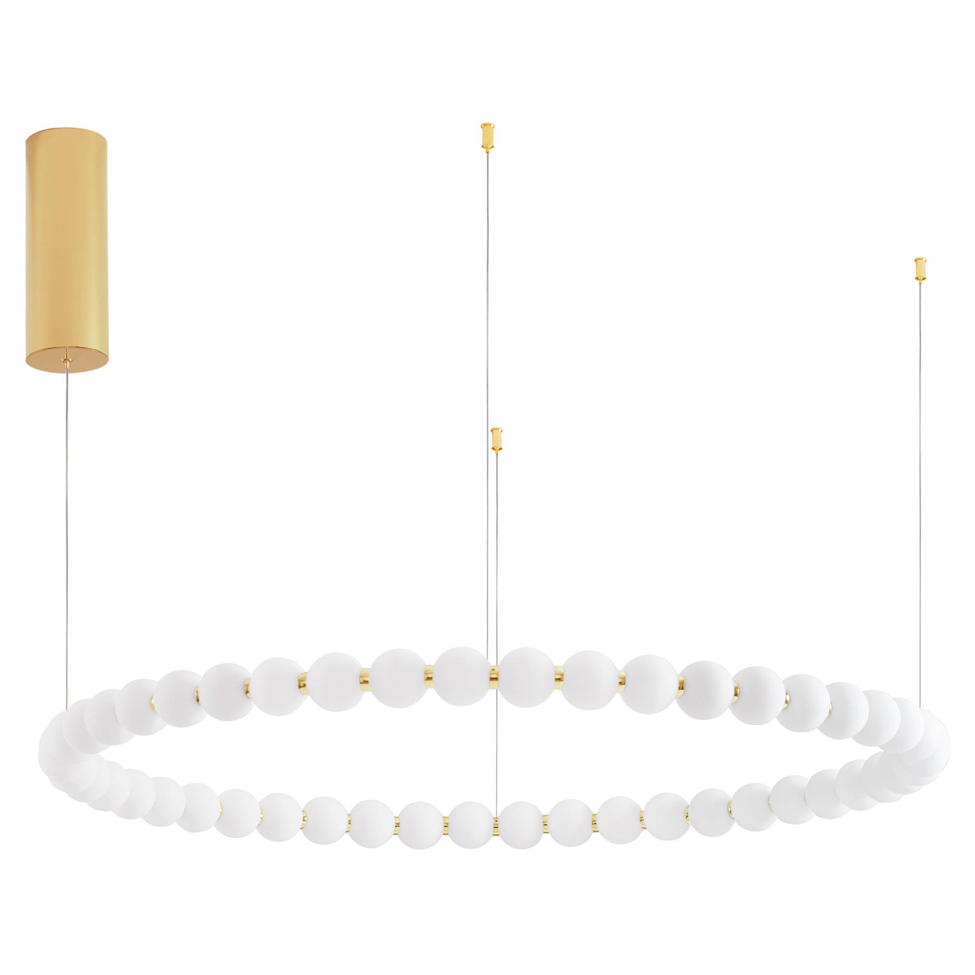 Nova Luce Hängande Lampa Perla Guld, Vit Ø 104 cm