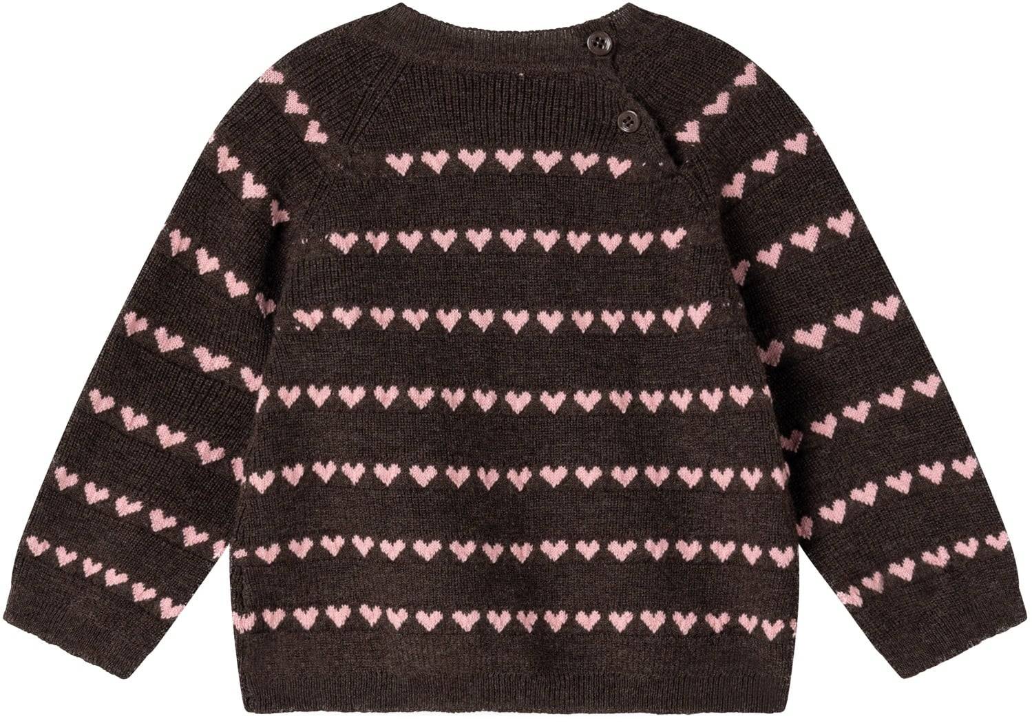 MarMar Copenhagen Torin B Str 2M/56 - Rose Frosting Hearts Strik Merino Uld hos Magasin.