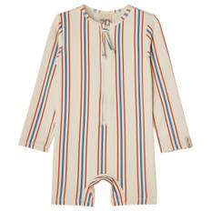 Kuling Paros UV-dragt Blue/red Stripe 74/80 cm  Hvid  74/80 cm  Unisex