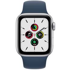 Apple Watch SE Aluminium 44 mm (2020) | WiFi | sølv | Sportsrem blå