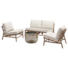 TVARÖ / FRÖSÖN 4-sits möbelgrupp, utomhus, beige