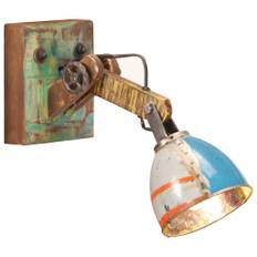vidaXL Vägglampa industriell stil flerfärgad rund E27