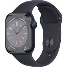 Apple Watch Series 8 Aluminium 41 mm (2022) | GPS | Midnat | Sportsrem Midnight M/L