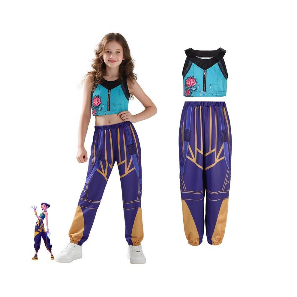 (140cm) Demon Slayer KPop Kids Costume Set 130cm Cosplay Halloween Outfit