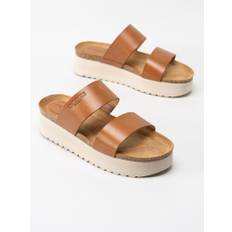 Sweeks - Hedda - Bruna slip in sandaler i skinn storlek 36 - Cognac (36)