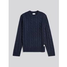 U. S. Polo Assn U. S. Polo Assn. Blue Mens Cable Knit Crew Jumper