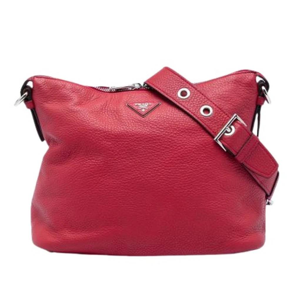 Prada Vintage Pre-owned Vintage Skuldertaske - Vintage - Dame - Rød - ONE SIZE - Uld