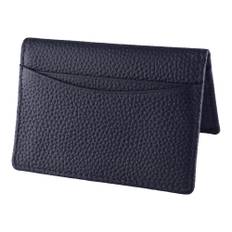 Card Case Genuine Leather Thin Brand Business Card Commuter Holder Credit Card Genuine Cow Leather Shrink Leather Present Outing Gift Navy [HANATORA] mörkblå