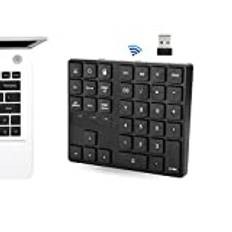 Trådlöst sifferblock, ultratunt bärbart numeriskt tangentbord USB minitangentbord 2,4 G USB-numeriskt tangentbord, för bärbar dator stationär dator notebook