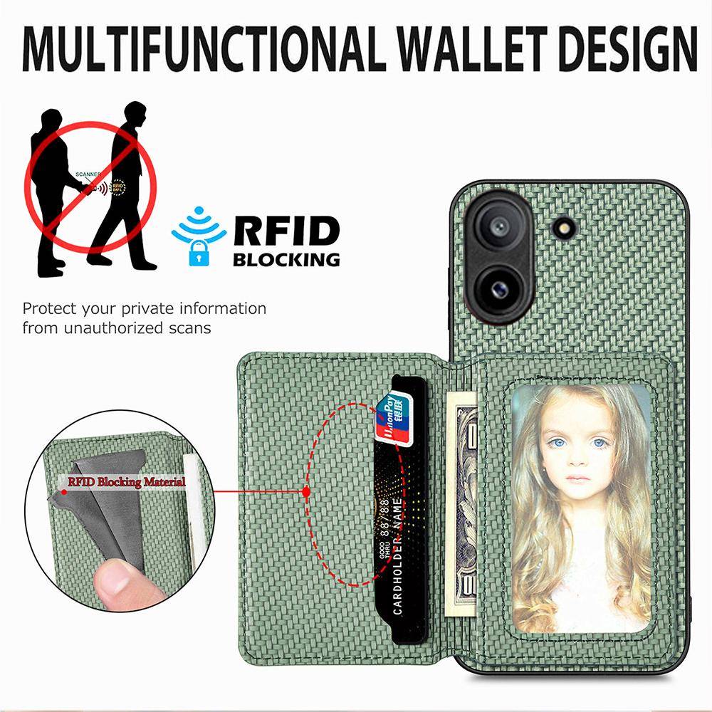 För Poco X8 Pro Max 5G Kortfodral RFID Läder 360 Skydd Xiaomi Poco X7 F6 F5 X6 M7 Pro M6 X5 F6 F7 F8 Ultra M8 X 8 Capa Funda brun