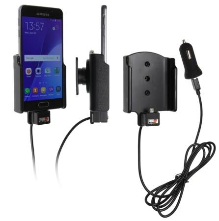Brodit Aktiv holder med USB-kabel og cigaretadapter, Samsung Galaxy A3 (2016)