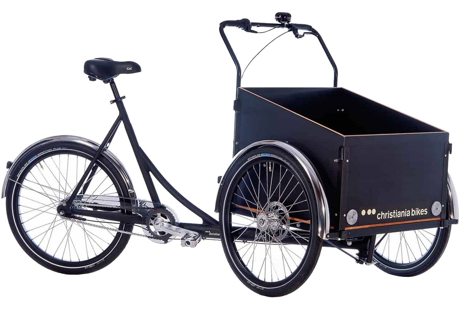 Christiania Shortbox Ladcykel - Aluminiumsstel, Skivebremser, Børnetransport op til 2 Børn.