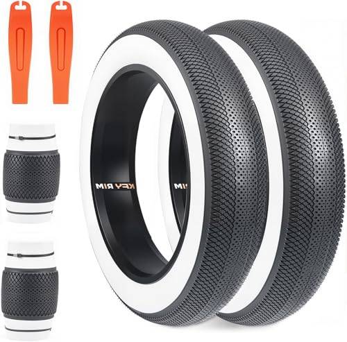 ZUKKA 2-pack Fat Bike Tire 20 tum 20 x 4,0 E-cykeldäck, vit kant