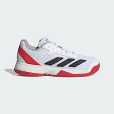 Courtflash Tennis Kids sko - Cloud White / Core Black / Lucid Red - 30 1/2
