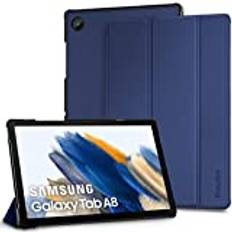 Easyacc Fodral Kompatibelt Med Samsung Galaxy Tab A8 10,5 tum 2022 (SM-X205N/ X200N), Ultratunt Fodral Med Stativfunktion Pu-LäDer Smart Fodral, Mörkblå