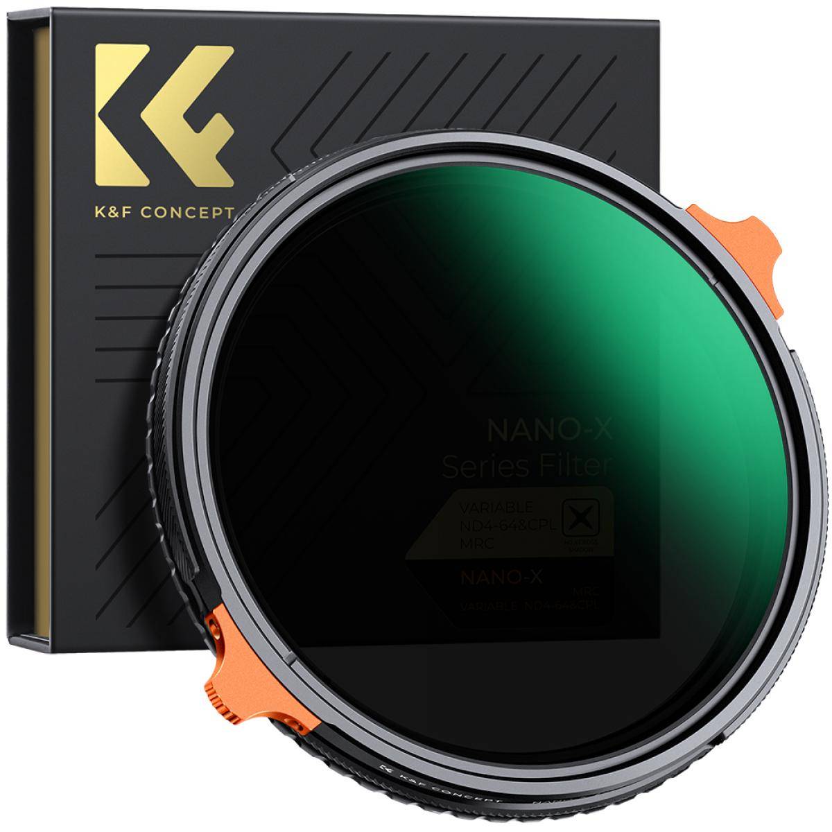 KENTFAITH 40.5mm ND4-64 (2-6 Stop) Variable ND Filter and CPL Circular Polarizing Filter 2 in 1, 28 Layers Coated Nano-Xcel Series