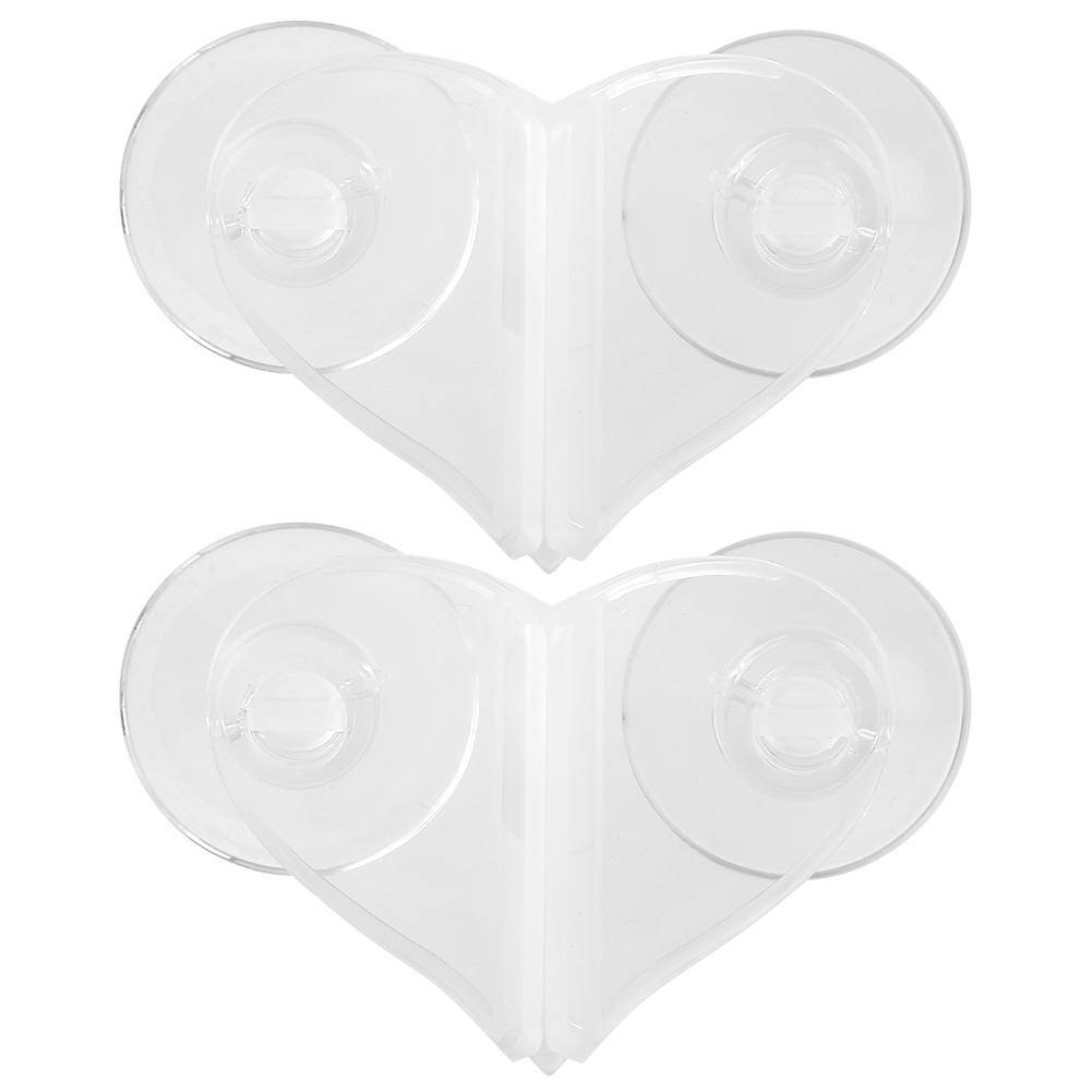 Plast Akvarium Fisk Tank Avdelare Ark Hållare Hjärta Sugkopp Klämma
