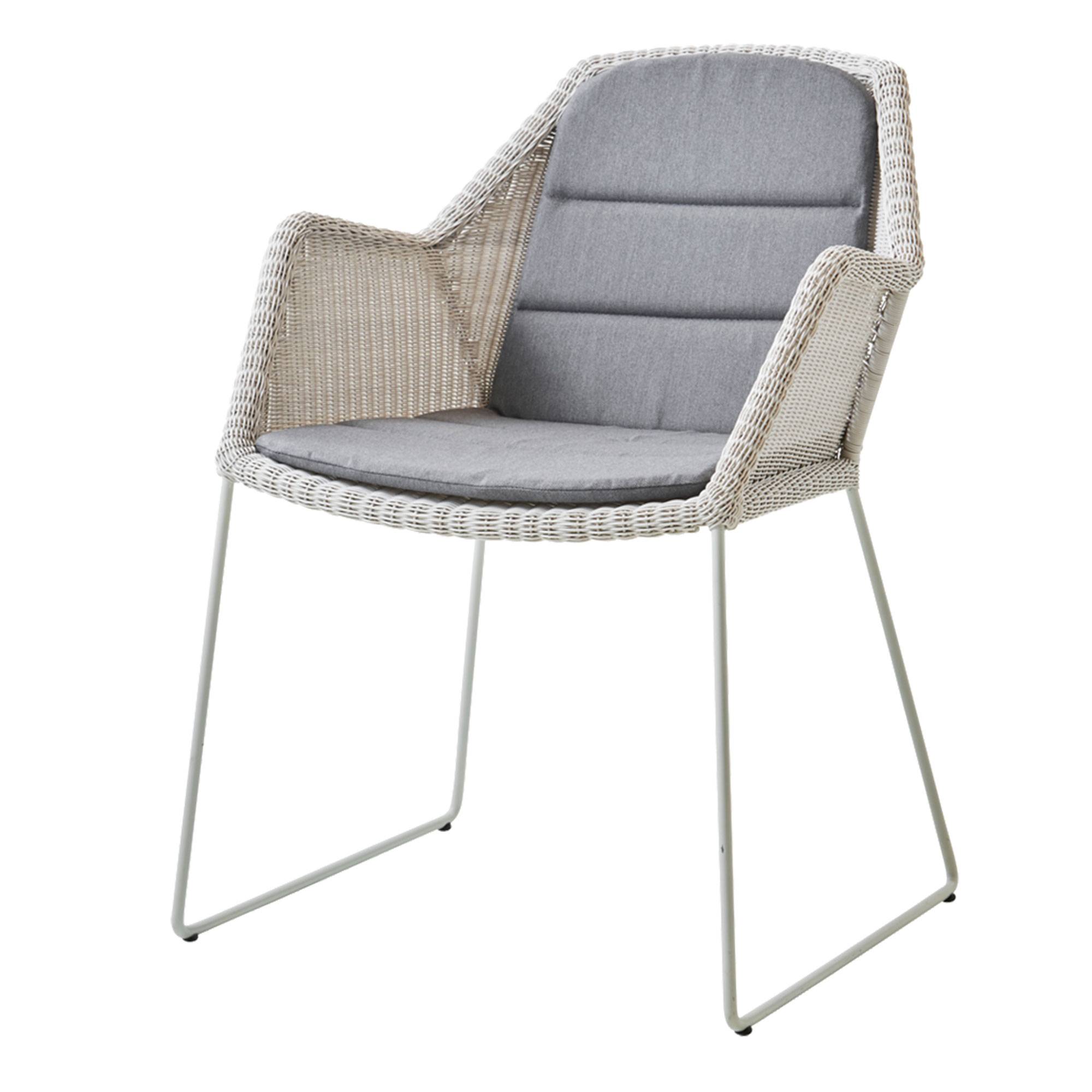 Cane-line Breeze Stol, White grey, m/meder Grey, Cane-line Natté