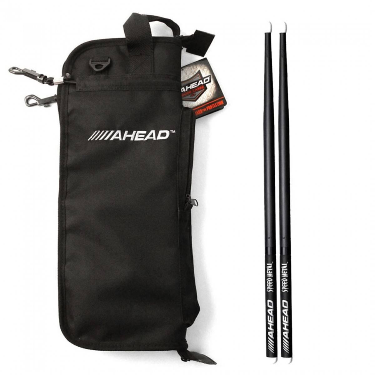 Ahead Drumstick Bag & Speed Metal Sticks Black