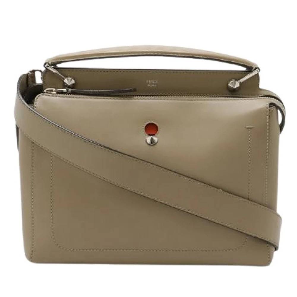 Fendi Vintage Pre-owned Dotcom Leather 2way Bag - Vintage - Dame - Beige - ONE SIZE - Uld