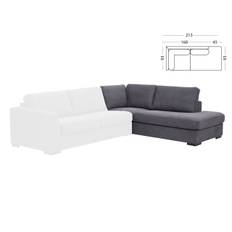Lexpo Think modulsofa (Loft Creme stof, Think open end højrevendt)