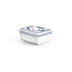 Bjørn Wiinblad Dora Smørboks - H 8 cm - Porcelæn - Blå