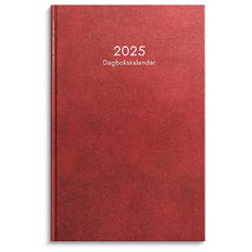 Almanacka Burde 1087 Dagbokskalender Inbunden 2025 Röd