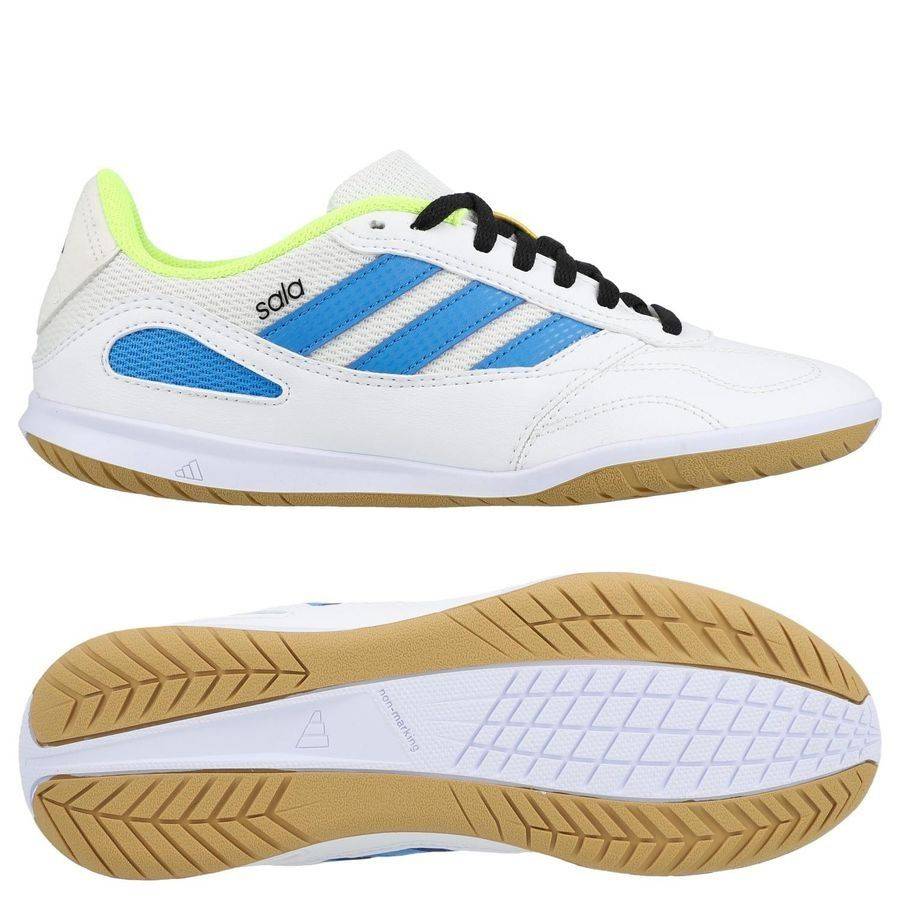 adidas Super Sala III IC - Vit/Blå/Gul Barn - Inomhus (IC) - ['Vit'] (31½)