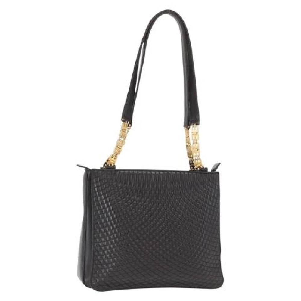 Bally Pre-owned Pre-owned Læder Skuldertaske - Vintage - Dame - Sort - ONE SIZE - Uld