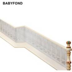 3 meter baby barn trappa skyddsräcke balkong skydd nät baby lek staket nät säkerhetsdörr staket nät 3m*0.78m - Vin, röd