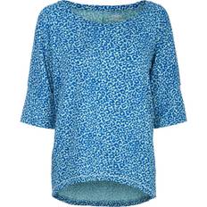 Comfy Copenhagen - Bluse, Straight From The Heart 3/4 Sleeve - Blue Leo - S