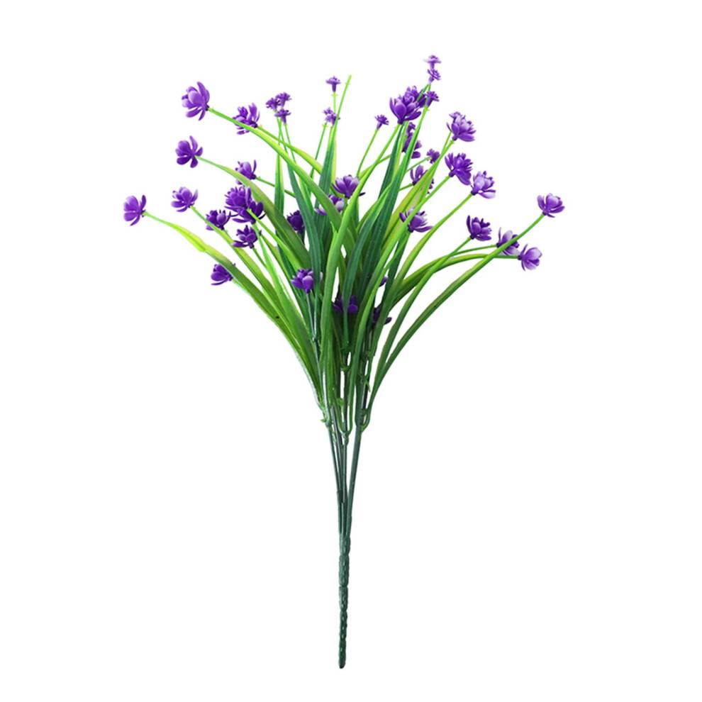 Kunstig lilla brudebuket 38 cm