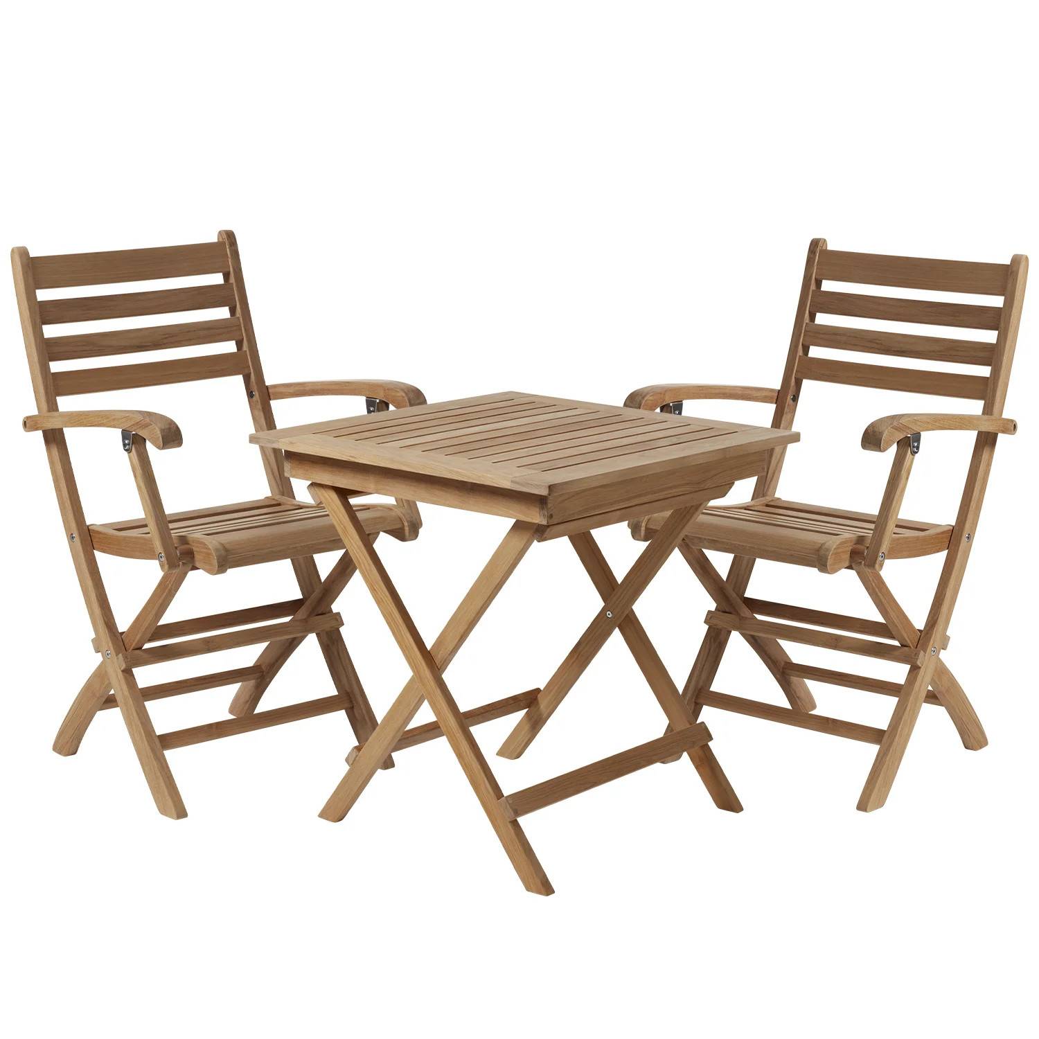 York caféset teak - Träfärgad
