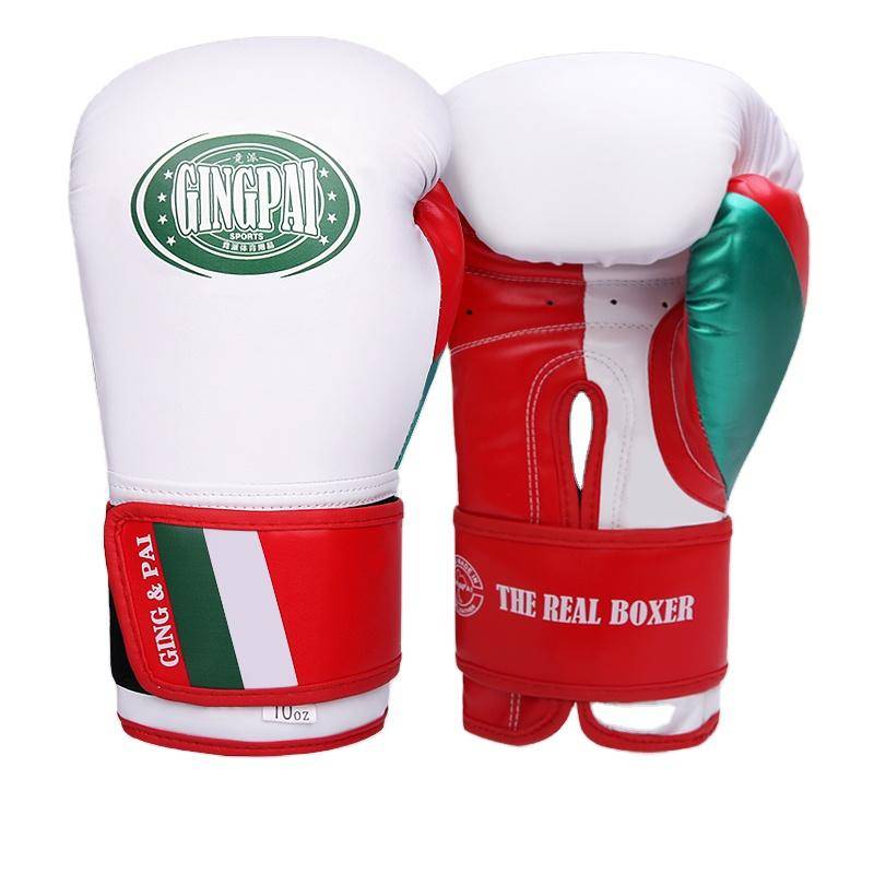 Boxningshandskar Vuxna Professionell Träning Sanda Fighting Barn Män Kvinnor Boxningshandskar Läder Barn svart