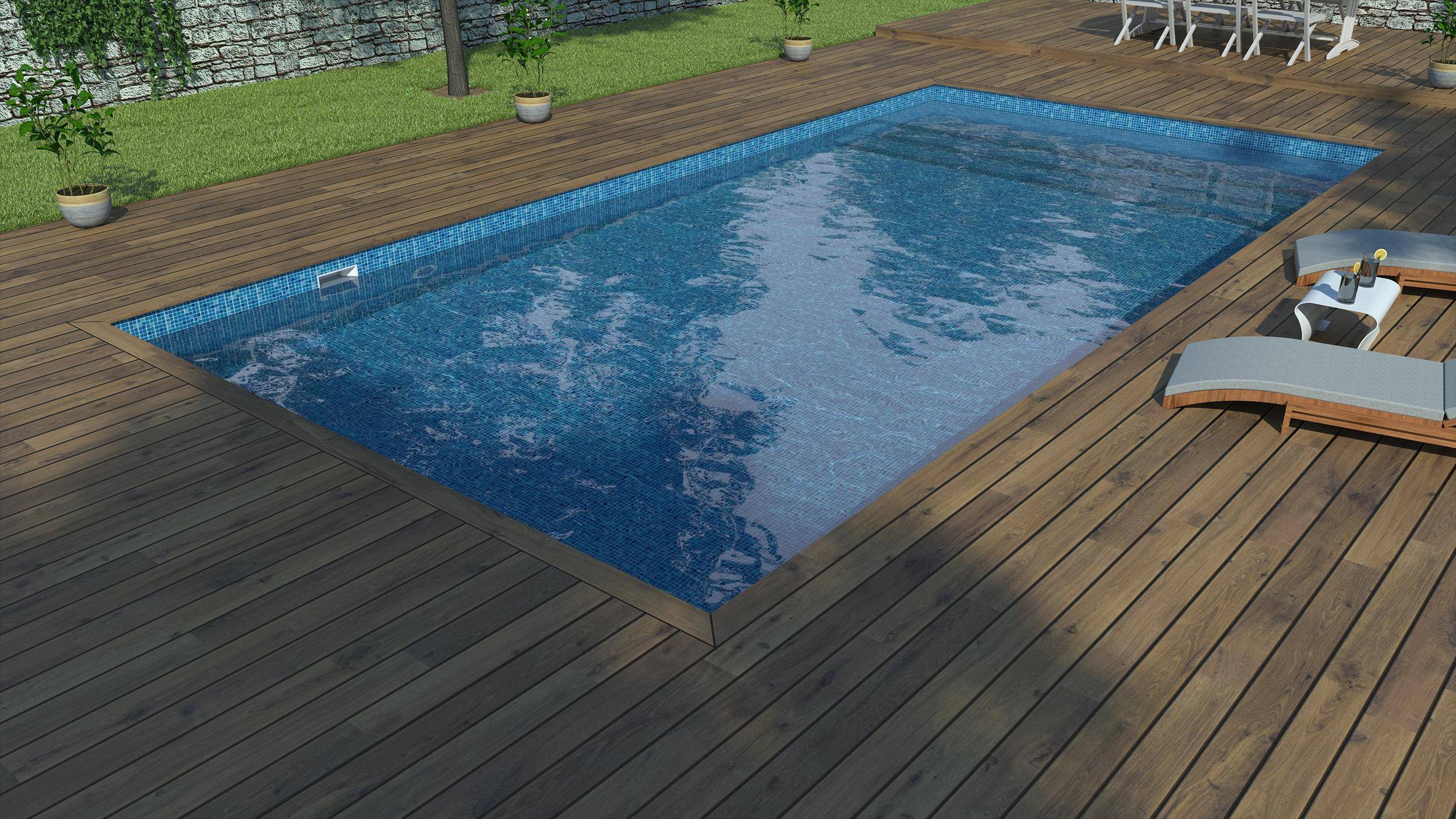 CF Block Comfort Poolpaket, 10 x 5 m / Persia Blå (10 x 5 m).