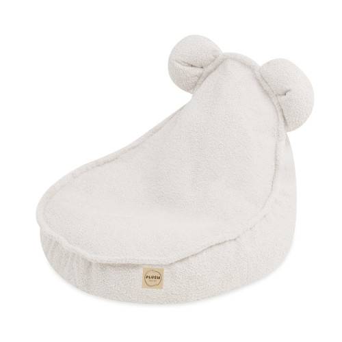 PLUSH NEST Huggy Bear Fåtölj, 68x45, kräm, lammskinn