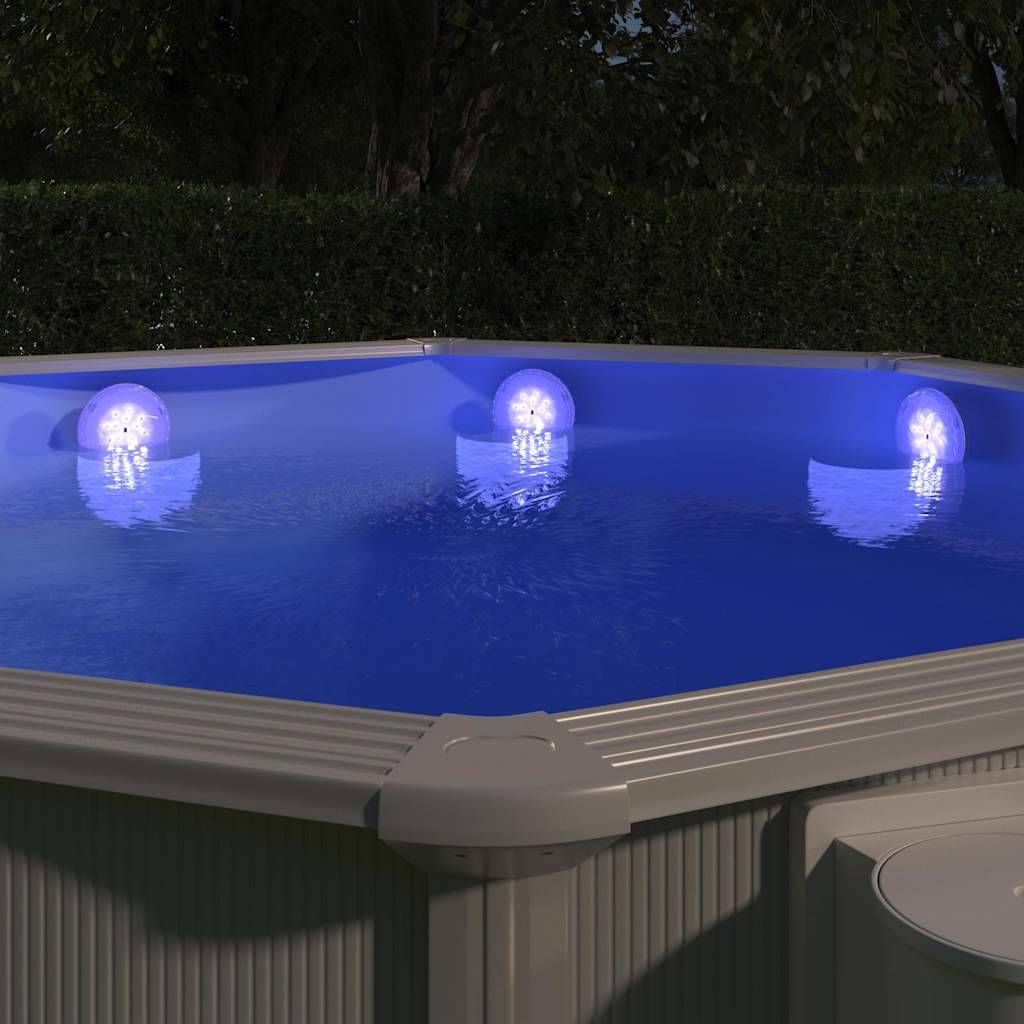 LED-poollampe nedsænkelig og flydende fjernbetjening flerfarvet