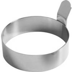 Äggring rostfritt stål omelettform pannkaka ringform för stekning äggcirklar till grill (2 storlekar , 4 pack) - Ljusgrön