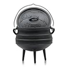 BBQ-Toro Potjie 8 liter | Gjutjärn häxkittel med fötter | gjutgryta, grillgryta, potjie-kruka, potjie kastrull, gjutjärn, kastrull | sydafrikansk holländsk ugn