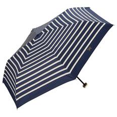World Party Parasol Folding Umbrella Navy 50cm Zipper Case Type Blackout Rope Border Mini NV (Wpc.) Women's 801-917 mörkblå