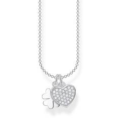 Thomas Sabo Halsband Klöverblad med Hjärta Pavé - KE2047-051-14