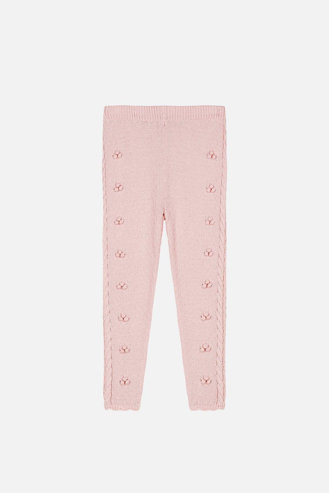 Louise Misha Molda Stickade Leggings Blush Blush-5 Y Rosa 5 år Flickor