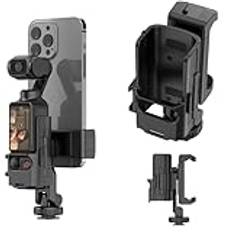 Mobiltelefon Teleprompter hållare för DJI Osmo Pocket 3, telefonmonteringsadapter med 1/4 tum skruvmontering kall sko expansion skyddande infattning för DJI Osmo Pocket 3 tillbehör