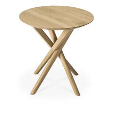 Ethnicraft - Mikado Round Side Table Oak - Små borde og sideborde - Alain Van Havre - Træ farvet - Træ