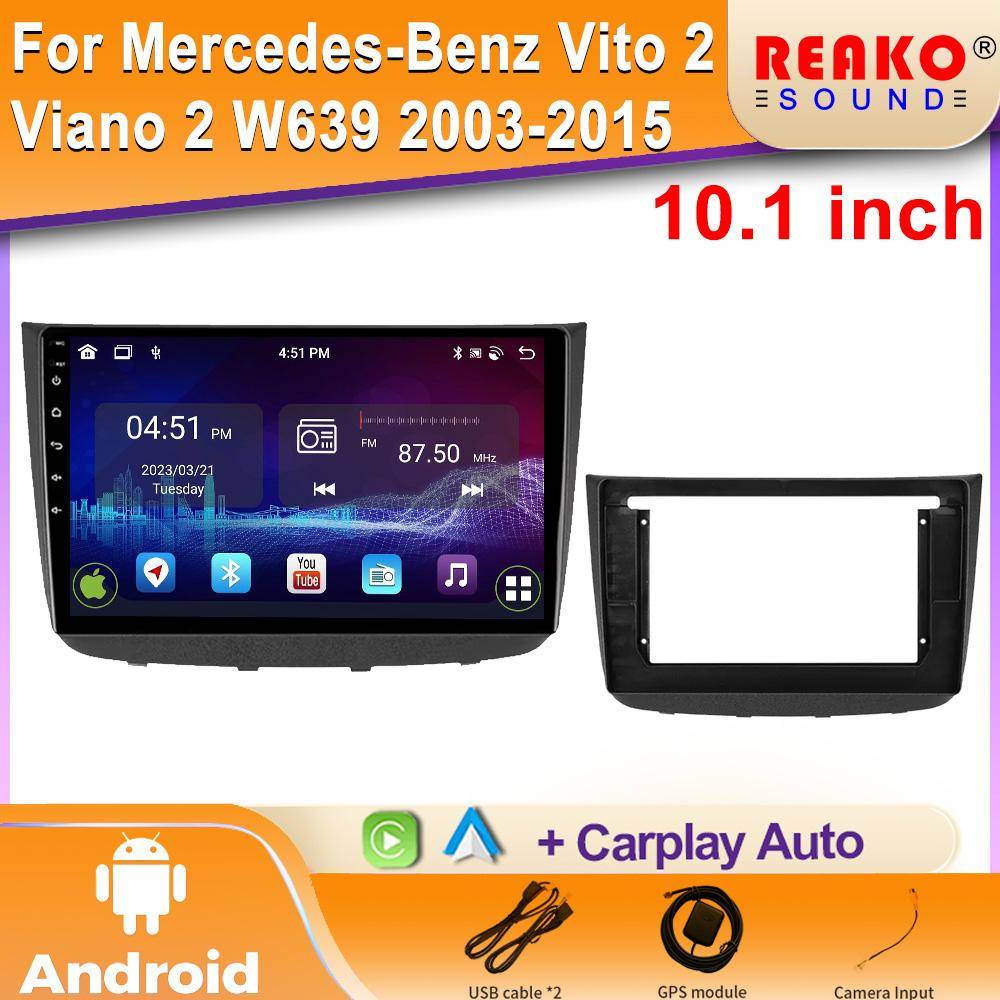 För Mercedes-Benz Vito 2 Viano 2 W639 2003 - 2015 Android Auto Radio Bil Multimedia Stereo Carplay Navi Bilkamera Skärm